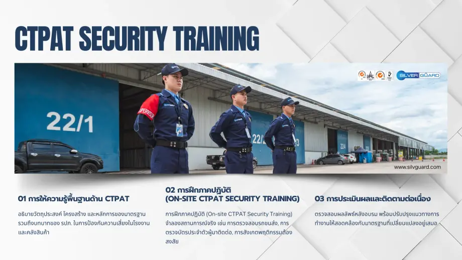 ขั้นตอนการฝึกอบรม รปภ. ตามมาตรฐาน ctpat