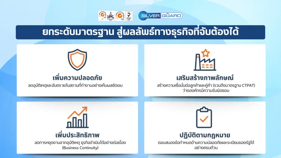 มาตรฐานความปลอดภัย SHE ที่ซิลเวอร์การ์ดนำมาใช้เพื่อสนับสนุนความปลอดภัยในองค์กรลูกค้า