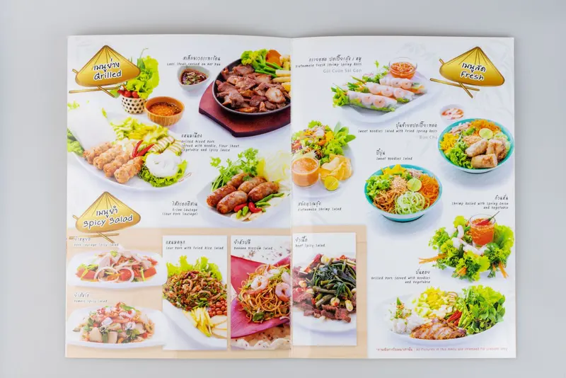 ลานนาการพิมพ์เชียงใหม่รับผลิตและออกแบบเมนูอาหาร ผลิตรวดเร็ว ไม่มีจำนวนขั้นต่ำ