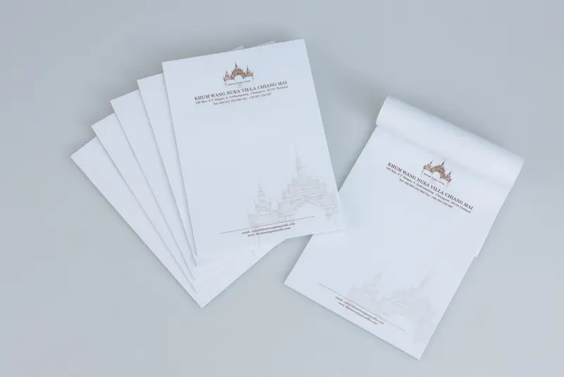 ตัวอย่างผลงานสมุดฉีก (Note Pad) ลานนาการพิมพ์เชียงใหม่รับผลิตและออกแบบสมุด
