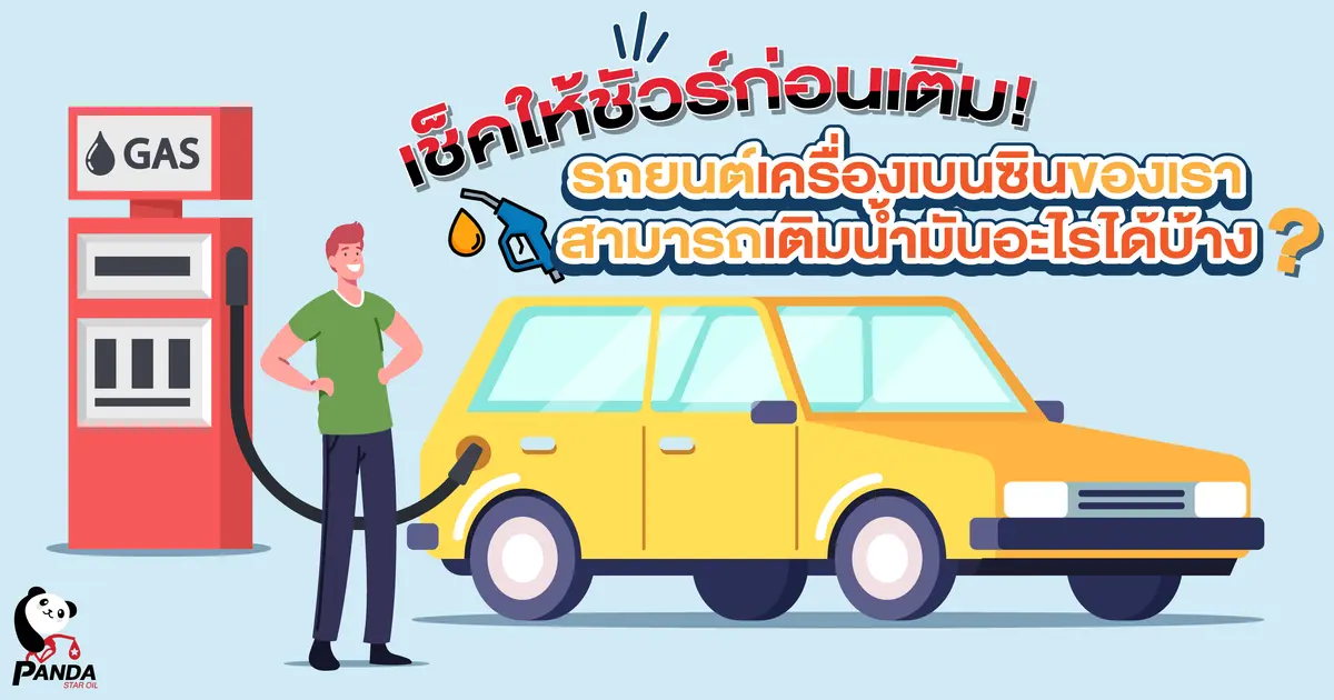 เช็คให้ชัวร์ก่อนเติม! รถยนต์เครื่องเบนซินของเราสามารถเติมน้ำมันอะไรได้บ้าง?