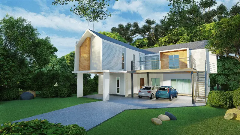 แบบบ้าน 3D Serie 12  Modern  ปัญญาฤทธิ์โฮม บริษัทรับสร้างบ้านเชียงใหม่