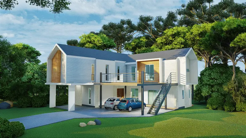 แบบบ้าน 3D Serie 12  Modern ปัญญาฤทธิ์โฮม บริษัทรับสร้างบ้านเชียงใหม่