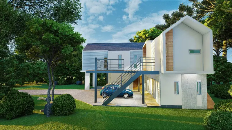 แบบบ้าน 3D Serie 12  Modern ปัญญาฤทธิ์โฮม บริษัทรับสร้างบ้านเชียงใหม่