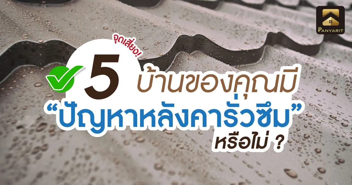 เช็ค 5 จุดเสี่ยง! บ้านของคุณมีปัญหาหลังคารั่วซึมหรือไม่ ? จะได้ไม่สายเกินแก้