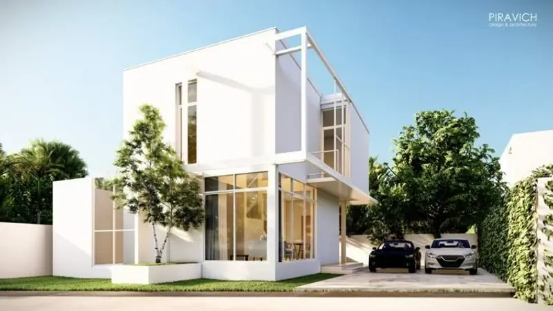 บ้านคุณตั้มโมเดิร์น 2 ชั้น ปัญญาฤทธิ์โฮม บริษัทรับสร้างบ้านเชียงใหม่