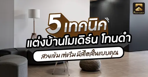 5 เทคนิค แต่งบ้านโมเดิร์นโทนดำ สวยเข้ม เท่ขรึม อย่างมีสไตล์ในแบบของคุณ