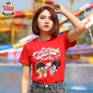 S-05 เสื้อSUMMER สุขสันต์สงกรานต์ เสื้อยืดสีแดง