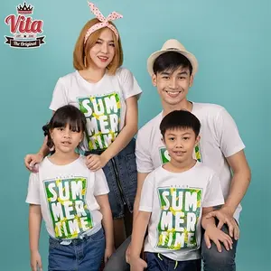 S-06 เสื้อSUMMER SUMMER TIME เสื้อยืดสีขาว