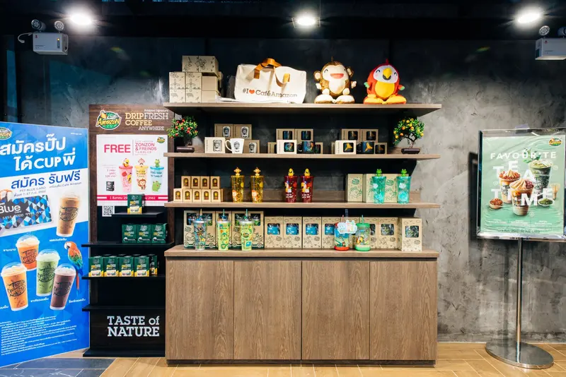 งานรับเหมาตกแต่งภายใน ร้านค้า Cafe Amazon ปั๊มปตท. อำเภอแม่วาง จังหวัดเชียงใหม่