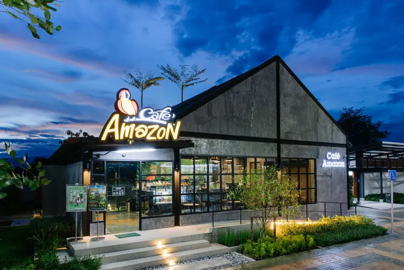 งานรับเหมาตกแต่งภายใน ร้านค้า Cafe Amazon ปั๊มปตท. อำเภอแม่วาง จังหวัดเชียงใหม่