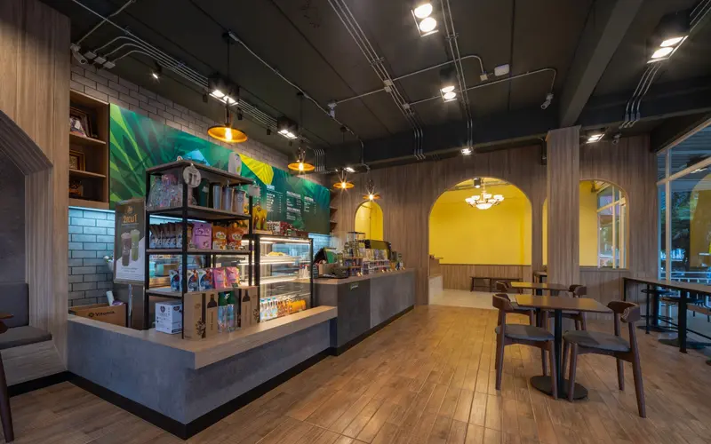 งานรับเหมาตกแต่งภายใน Cafe Amazon BigC Extra อำเภอเมืองเชียงใหม่ จังหวัดเชียงใหม่