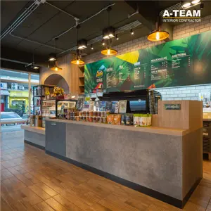 ร้านค้า ร้านกาแฟ และร้านอาหาร - บริการรับเหมาตกแต่งภายในและผลิตเฟอร์นิเจอร์บิวท์อิน 