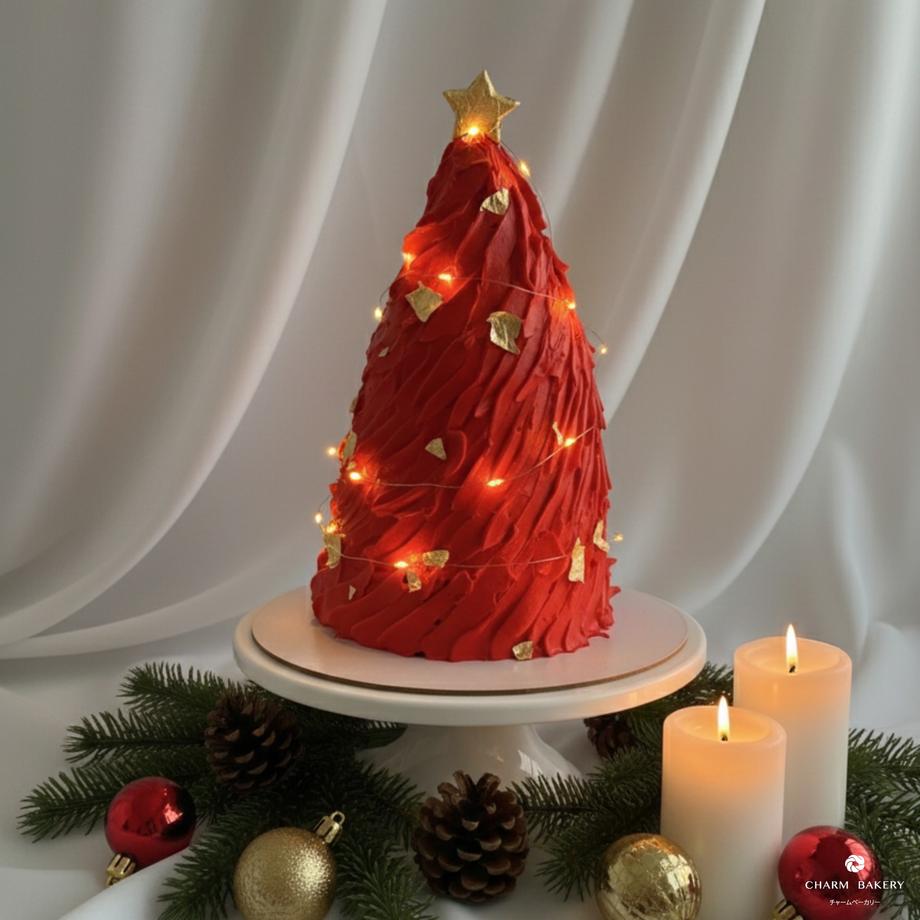 เค้กคริสต์มาสเชียงใหม่สีแดง