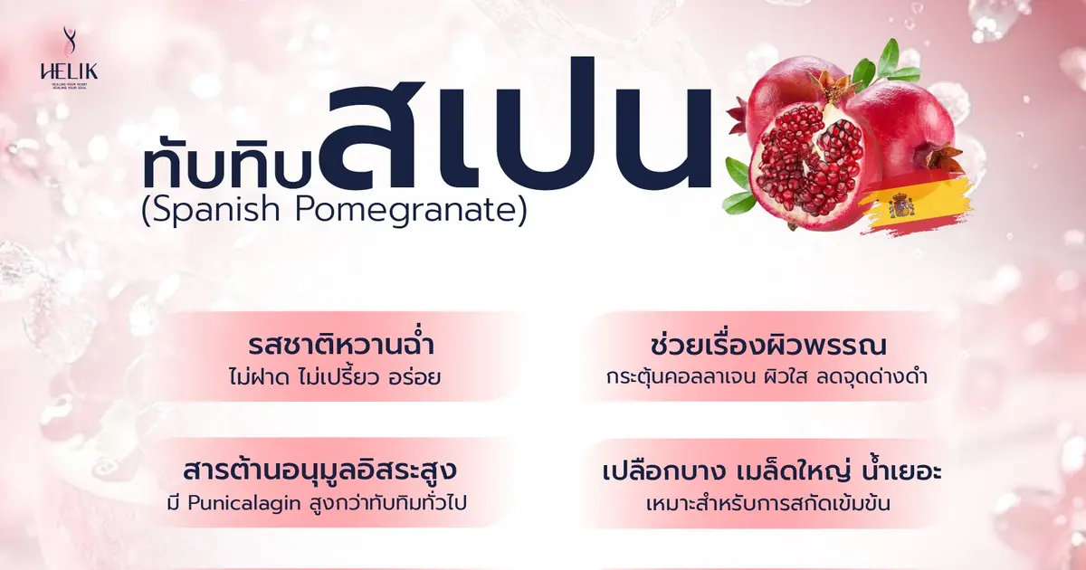 HELIK VQ247 ลดบวมหลังศัลยกรรม ฟื้นตัวไวด้วยทับทิมสเปน | ดูแลผิวครบใน 1 กล่อง