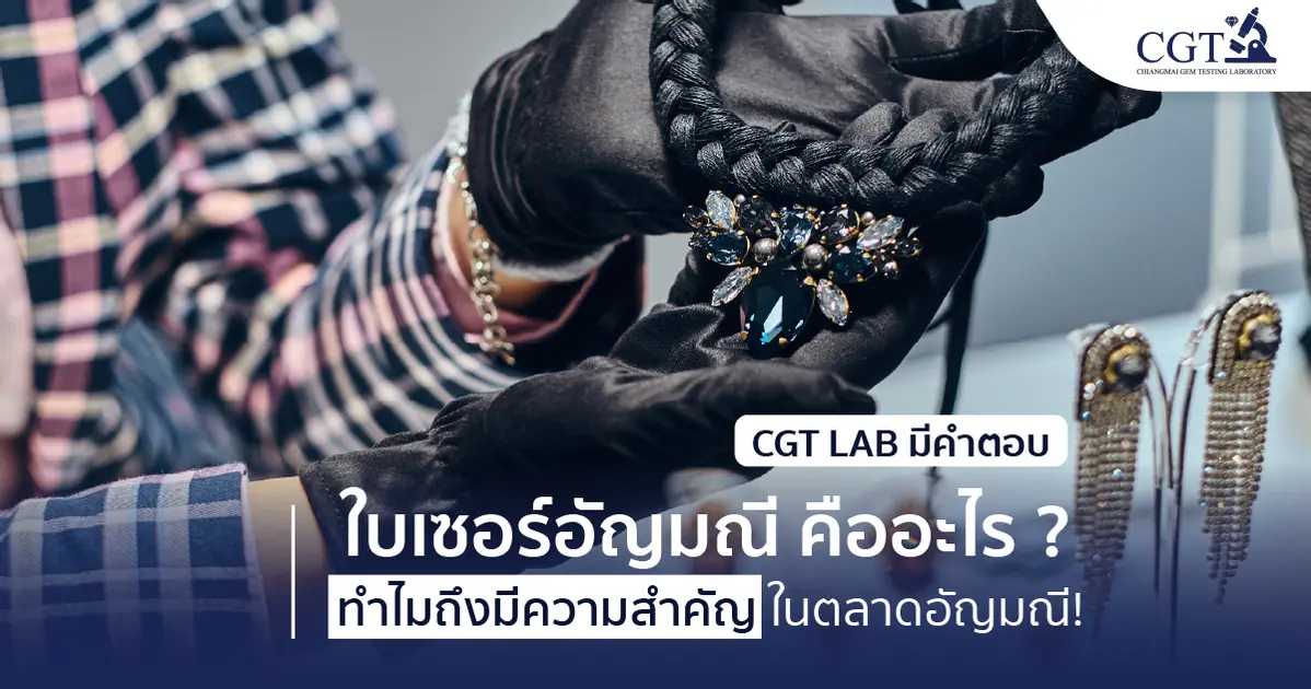 ใบเซอร์อัญมณี คืออะไร ? ทำไมถึงมีความสำคัญในตลาดอัญมณี!  CGT LAB มีคำตอบ
