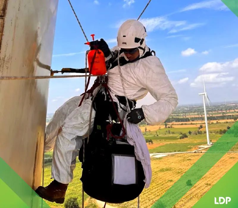 บริการโรยตัวเพื่อตรวจสอบกังหันลม | LDP Wind Energy Services