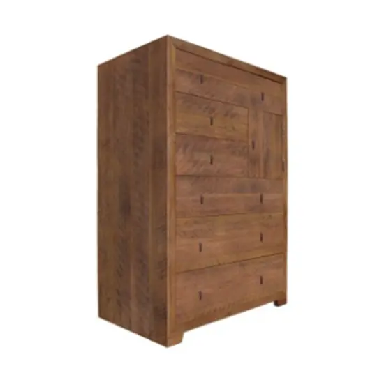 Hardwood Tall Dresser - ตู้เก็บของ 6 ลิ้นชัก