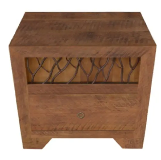 Iron tree Hardwood Bedside Table - ตู้ข้างเตียง