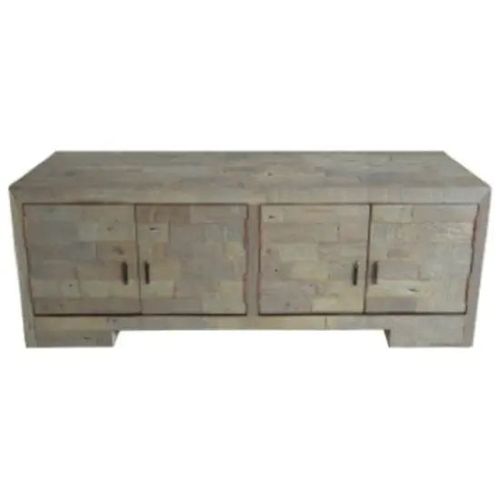 Grey Box Bench W 4 Doors