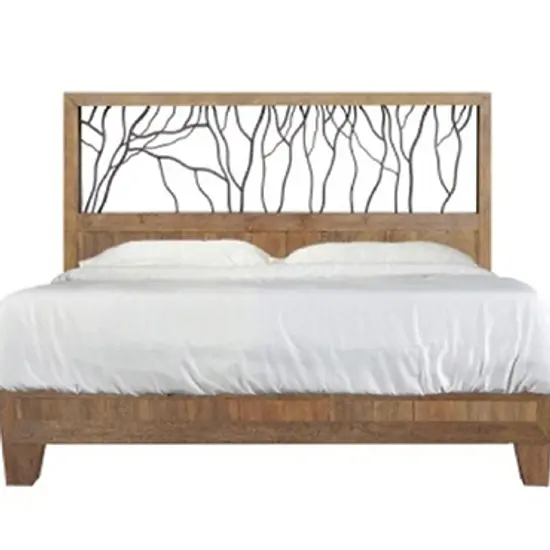 Hardwood Iron Bed - เตียงไม้แท้