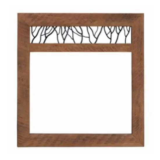 Hardwood Mirror w Iron Tree