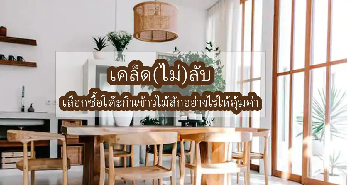 เคล็ด(ไม่)ลับ เลือกซื้อโต๊ะกินข้าวไม้สักอย่างไรให้คุ้มค่า