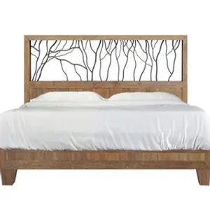 Hardwood Iron Bed - เตียงไม้แท้