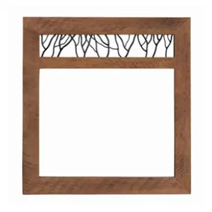 Hardwood Mirror w Iron Tree