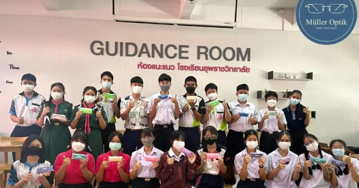 Providing eyeglasses to Yupparaj School students project