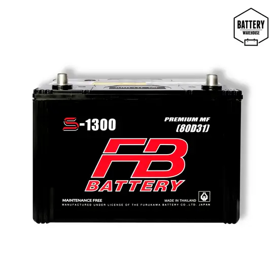 แบตเตอรี่รถยนต์ FB S-1300R (JIS 80D31R-MF)