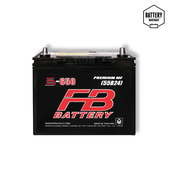 แบตเตอรี่รถยนต์ FB S-650L (JIS 55B24L-MF)