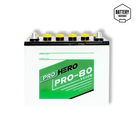 แบตเตอรี่รถยนต์ FB Prohero Pro-80L (JIS 55D26L)