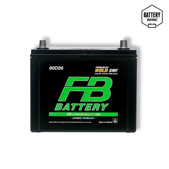 แบตเตอรี่รถยนต์ FB Premium Gold G-2600R (JIS 80D26R-SMF)