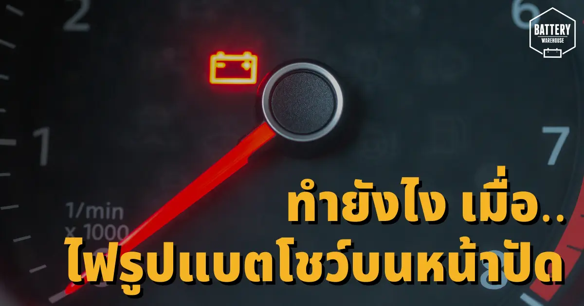 ไฟรูปแบตเตอรี่ขึ้นโชว์บนหน้าปัดรถยนต์ อย่าชะล่าใจ รีบแก้ไขดีกว่า