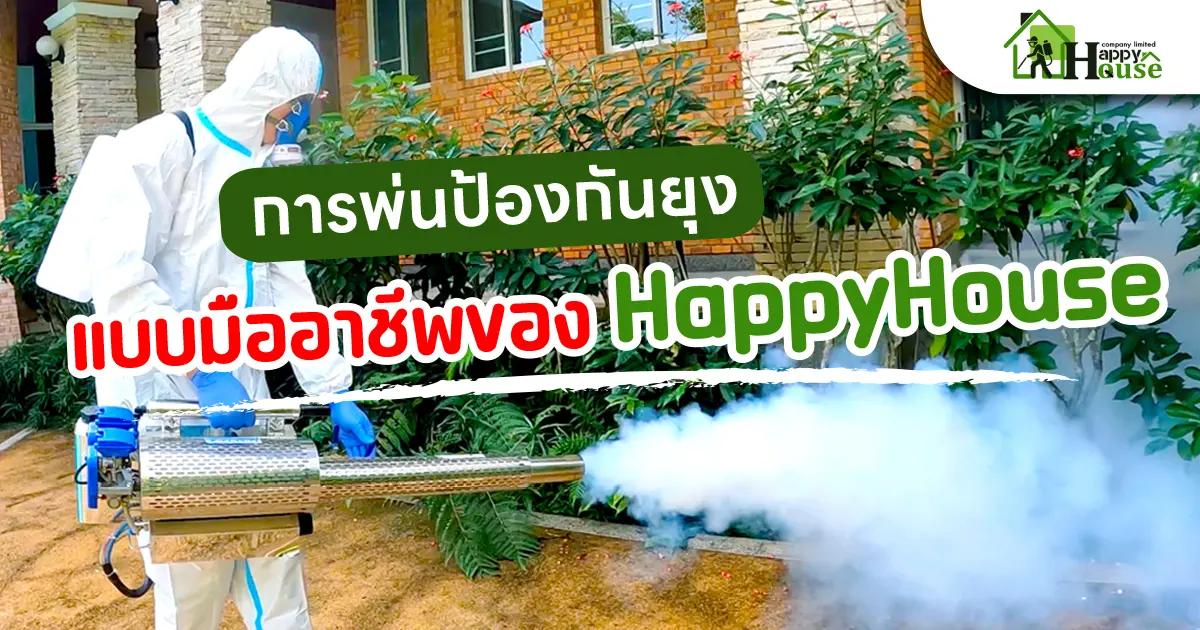 การพ่นป้องกันยุง แบบมืออาชีพ HappyHouse