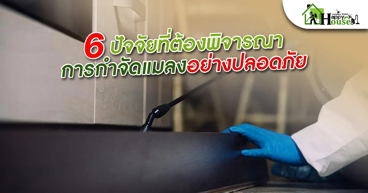 6 ปัจจัยที่ต้องพิจารณาเพื่อการกำจัดแมลงอย่างปลอดภัย 6 ปัจจัยที่ต้องพิจารณาเพื่อการกำจัดแมลงอย่างปลอดภัย