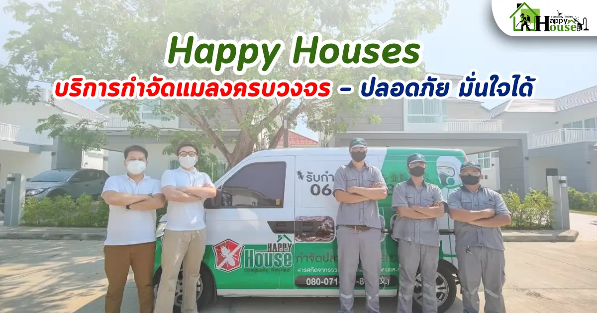 Happy Houses บริการกำจัดแมลงครบวงจร – ปลอดภัย มั่นใจได้