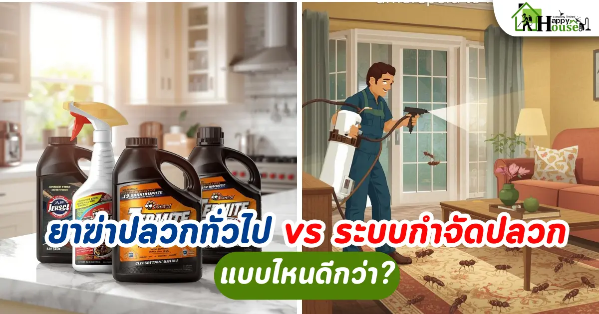 ยาฆ่าปลวกทั่วไป vs ระบบกำจัดปลวก | กำจัดปลวกเชียงใหม่ แบบไหนดีกว่า?