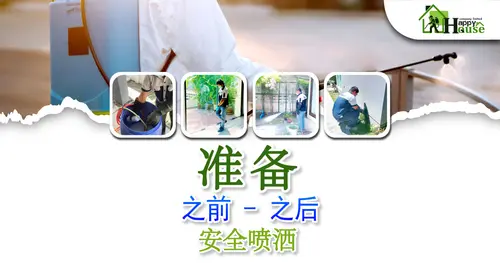 准备 之前 - 之后 安全喷洒