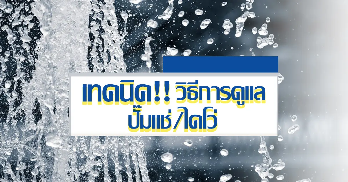 เทคนิค!! วิธีดูแลปั๊มแช่ ไดโว่