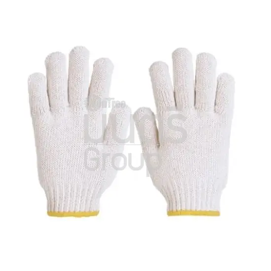 ถุงมือผ้า ขอบเหลือง (ถุงมือผ้า7ขีด) หนาสุด