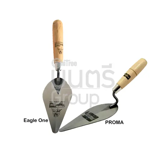 เกรียงก่อ (ใบโพธิ์) 6" PROMA,Eagle One  ด้ามไม้ เกรียงก่อ (ใบโพธิ์) 6" PROMA,Eagle One  ด้ามไม้