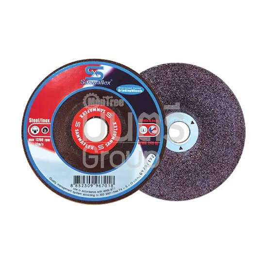 แผ่นเจียร์เหล็ก 4" SANWAFLEX (หนา 6 มิล) A24 สีแดง