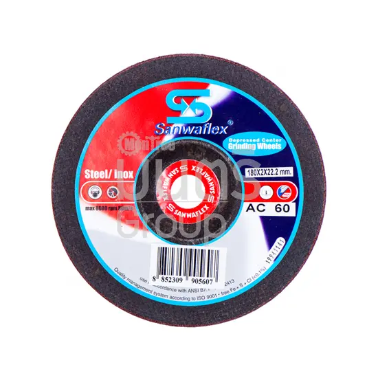 แผ่นเจียร์เหล็กอ่อนตัว SANWAFLEX 4" x 2 AC 60 แดง แผ่นเจียร์เหล็กอ่อนตัว SANWAFLEX 4" x 2 AC 60 แดง