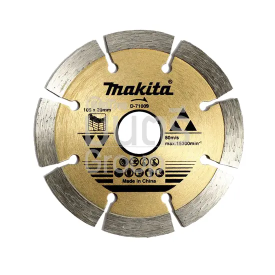 แผ่นตัดเพชร 4"x 20 mm.  MAKITA แห้ง สีทอง (D-71009)