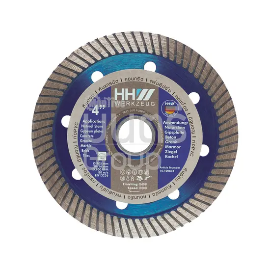 ใบตัดเพชร FAST TURBO 4" หนา 1.2 mm. HH-WERKZEUG