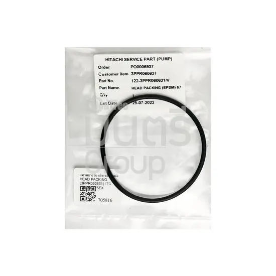 แหวนยางรองฝาครอบใบพัด HEAD PACKING (3PPR060631) ITC 125GX-175EX