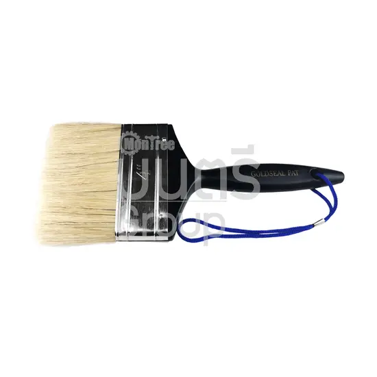 แปรงทาสีขนขาว GOLDSEAL ด้ามดำ 4"