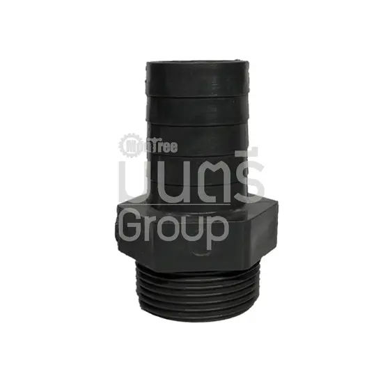 ข้อต่อหางปลา เกลียว 1 ข้าง PVC 1 1/2" TIC สีเทา